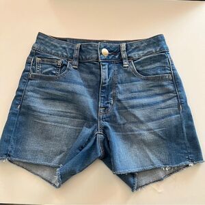 AEO super stretch Hi-rise shortie denim jean shorts Size 0